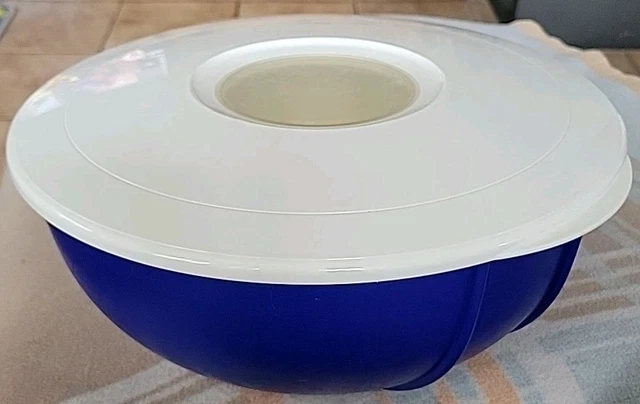 Rangestar Tupperware TUPPERWARE GROSSER RÜHRSTAR 5l, Spritzschutzdeckel, 3-teilig, blau/weiß ...