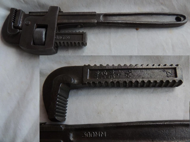 Ancienne Clé à Molette Anglaise – Clé Double Fourche – Outil Vintage Acier