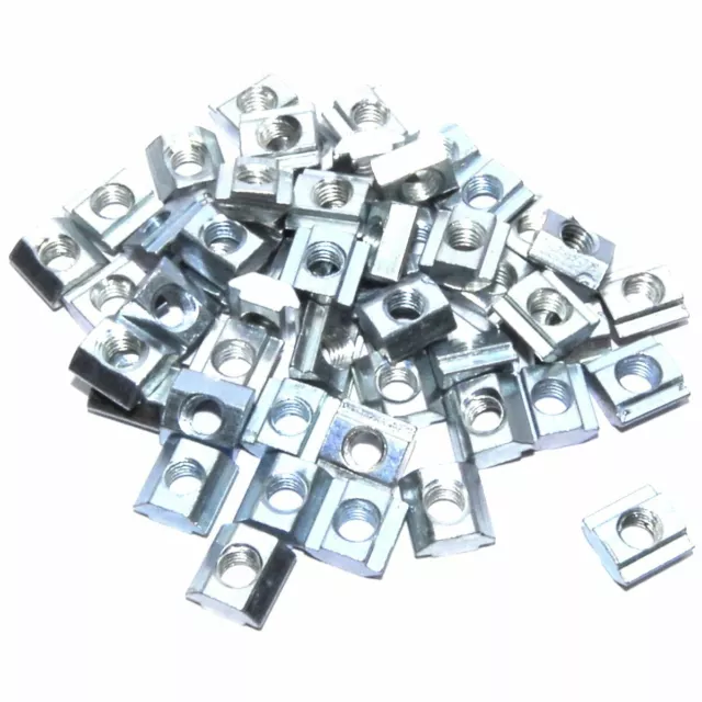 50pcs M5 T Mutter CNC 2020 Rahmen Aluminium 3D Drucker Silber Gleitend
