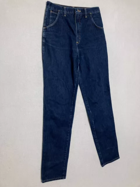 Jeans dritti vintage Wrangler blu campana blu blu anni '60 denim donna W28 L34 (13) 3