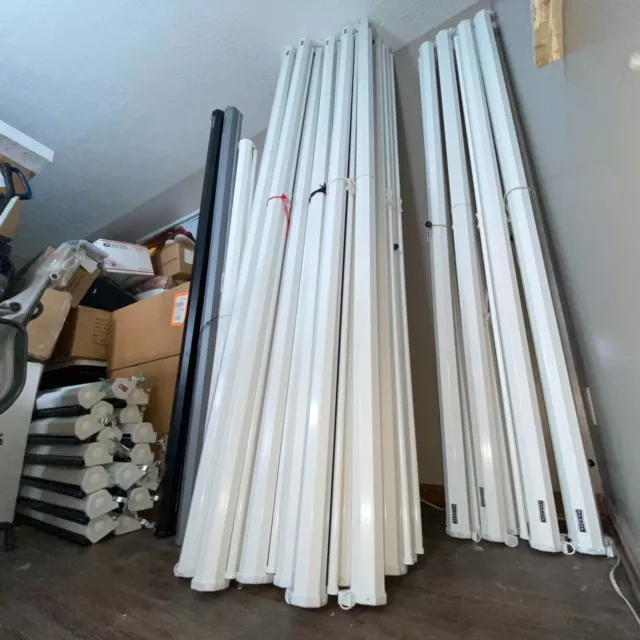 LOT of 53 Da-Lite Model B 120" and 100" + Draper LUMA 60"x60" Projector Screens