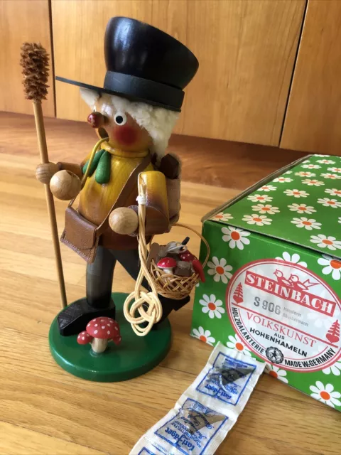 Steinbach Peddler Hausierer Smoker 906 Nutcracker West Germany Vender ~10” Box