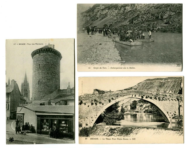 CPA 48 Lozère Lot of 10 Antique Postcards