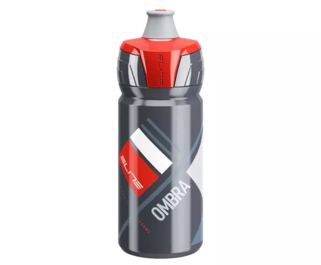 New Elite Ombra Cycling Water Bottle, 550mL , Red/Grey