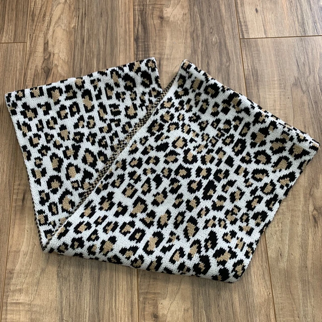 The Children’s Place Girls One Size Leopard Print Sweater Knit Infinity Scarf