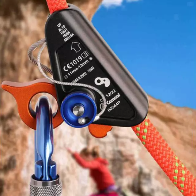 15kN Rope Grab Fall Protection Flip Line Adjuster for Outdoor Rock Climbing