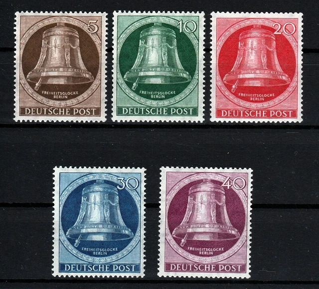 Berlin 1951 Freiheitsglocke I / Mi. 75-79 / sauber postfrisch ~ Prüfgarantie ~