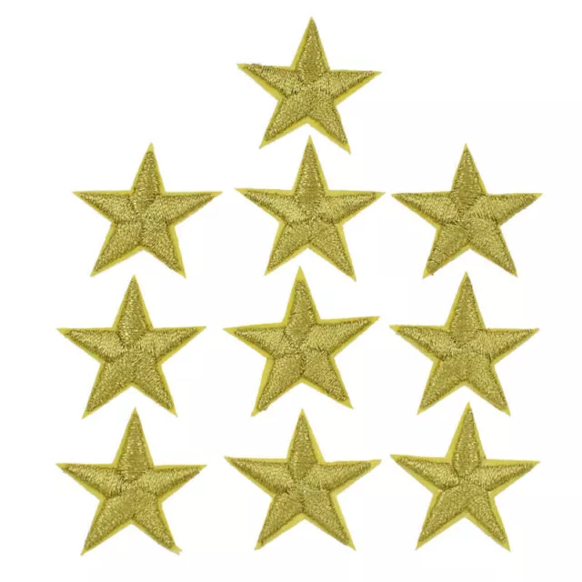 10PCS Star Embroidery Patches Iron on Applique Clothing Bag Hat Sewing Decor DIY