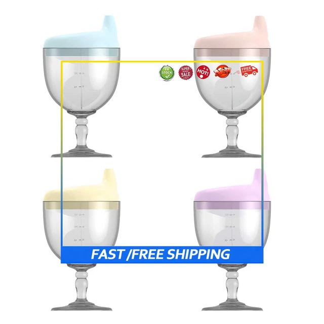 #b Cáliz para bebé - Taza para sorber bebé sin derrame vaso de vino para bebés niños pequeños taza de alimentación