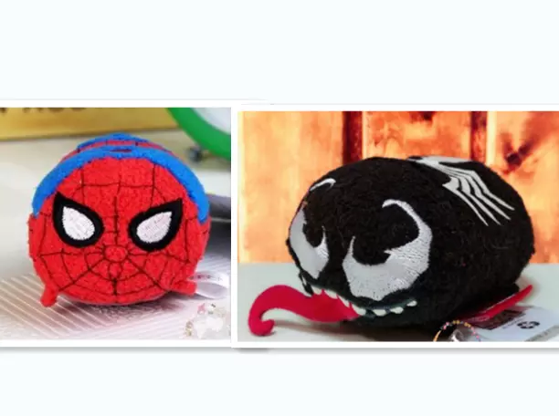 Disney TSUM TSUM Spider-man & VENOM Mini Plush Toys Screen Cleaners 3.5"/9cm