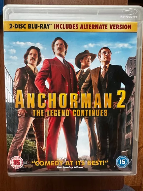 Anchorman 2 Blu-Ray 2013 Volonté Ferrell Comédie Film 2 Disques