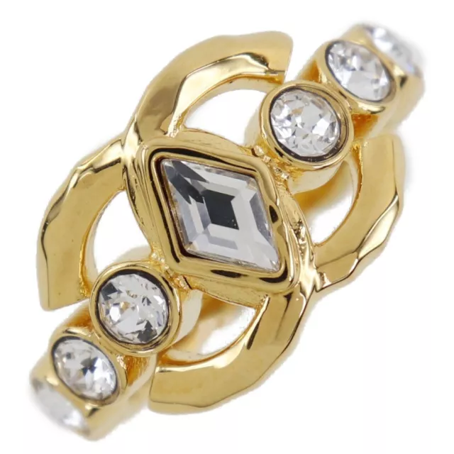 CHANEL CRUISE COLLECTION COCO Mark Ring Plated Gold/Rhinestone #6(US  Size) $654.00 - PicClick