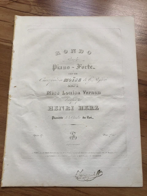 HERZ Henri Rondo sur Moïse de Rossini partition piano score