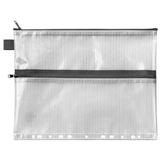 VELOFLEX Reißverschlussbeutel transparent/schwarz 0,26 mm, 1 St.