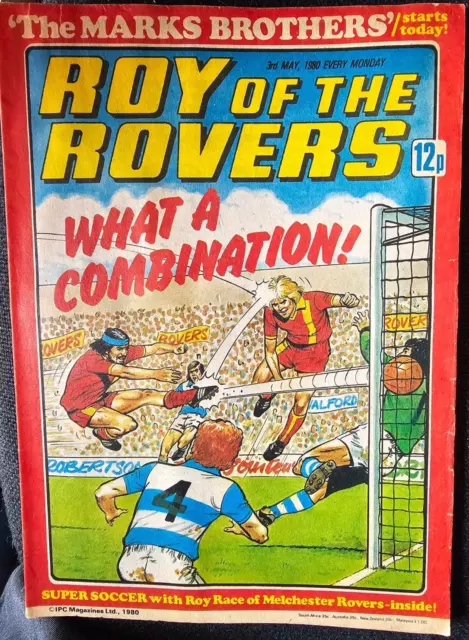 Roy Of The Rovers Paper Comic  3Rd  May     1980  Vintage