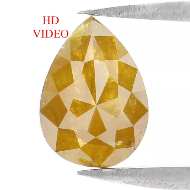 1.46 CT Natural Loose Pear Diamond 8.55 MM Yellow Color Pear Cut Diamond L9956