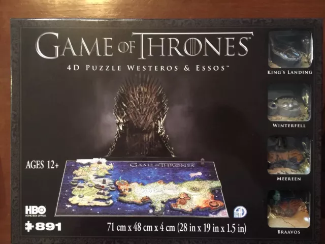 Game of Thrones 4D Puzzle of Westeros & Essos 4D Cityscape [891 pieces]