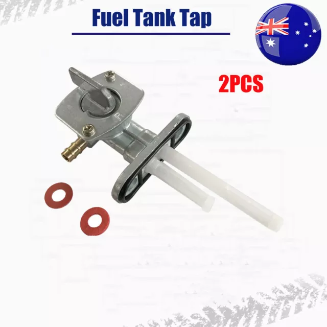 2X Universal Motorcycle Gas Fuel Tank Switch Cock Tap ATV Quad MX Quad Dirt Bike