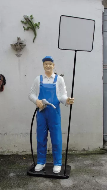 Aral Tankwart Skulptur Werbefigur Tankstelle Figur Statue Lebensgroß Werkstatt W