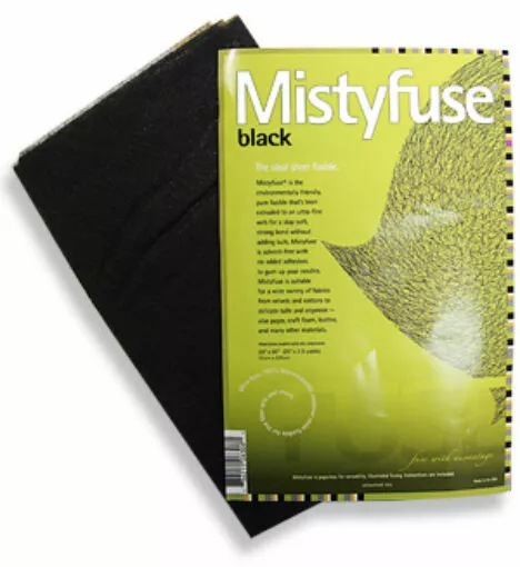 Rollo negro tela fusible Mistyfuse 20" x 2,5 yardas