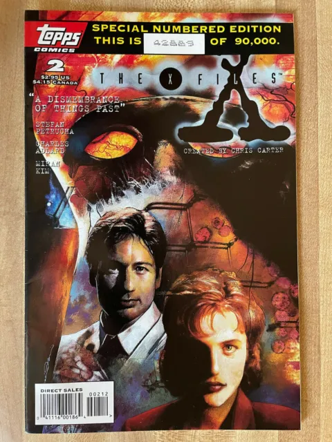 THE X-FILES #2 F/VF 1995 Fox Mulder Dana Scully TOPPS Special Numbered Edition