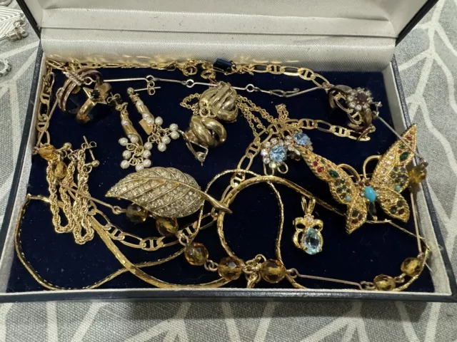 vintage gold tone jewellery job lot