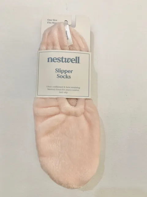 Nestwell Slipper Socks Memory Foam Heat Retaining Ultra-Cushioned Anti-Slip Osfm