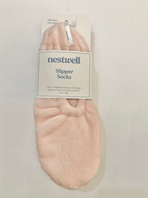 Nestwell Slipper Socks Memory Foam Heat Retaining Ultra-Cushioned Anti-Slip Osfm