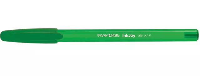 Paper Mate InkJoy 100, stylo bille verte, pointe fine 0.7mm, écriture fluide P2