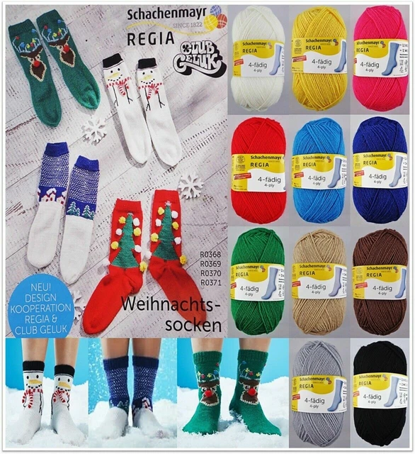 50g Schachenmayr Regia Club Geluk Weihnachtssockenwolle stricken GP 79,00€/1kg