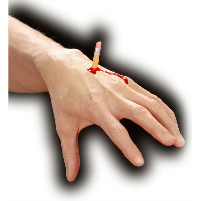 Abgebrochener a Tubo Halloween Ferita Lattice Orrore Make Up Verletzung