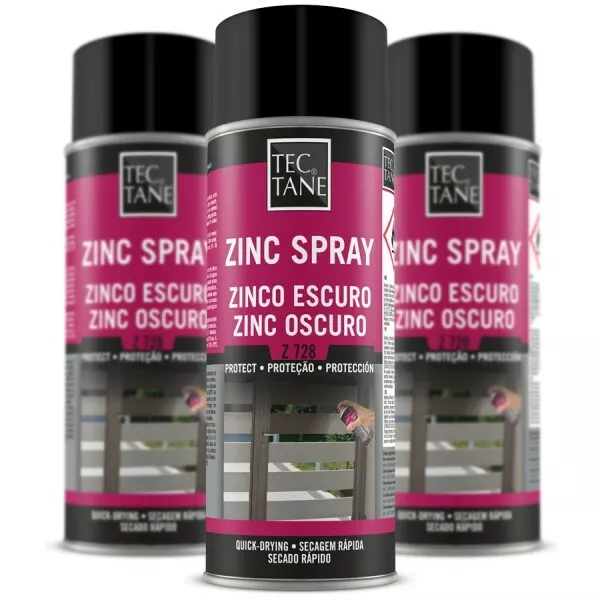 Pack 3 Spray De Pintura Zinc Osuro 98% 400 Ml (Cincado O Zincar)