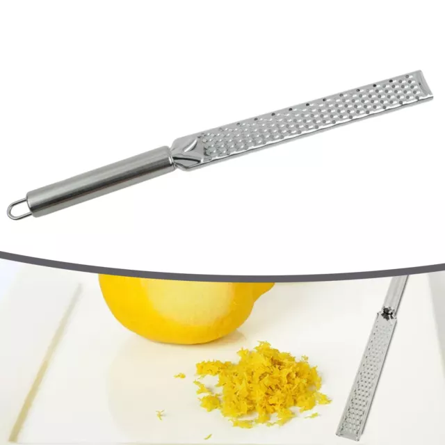 Stainless Steel Kitchen Grater Lemon Cheese Spices Simple to Use Tool 20cm