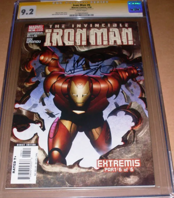 Iron Man 6 CGC SS SIGNED Warren Ellis Marvel 2006 Extremis Invincible Adi Granov