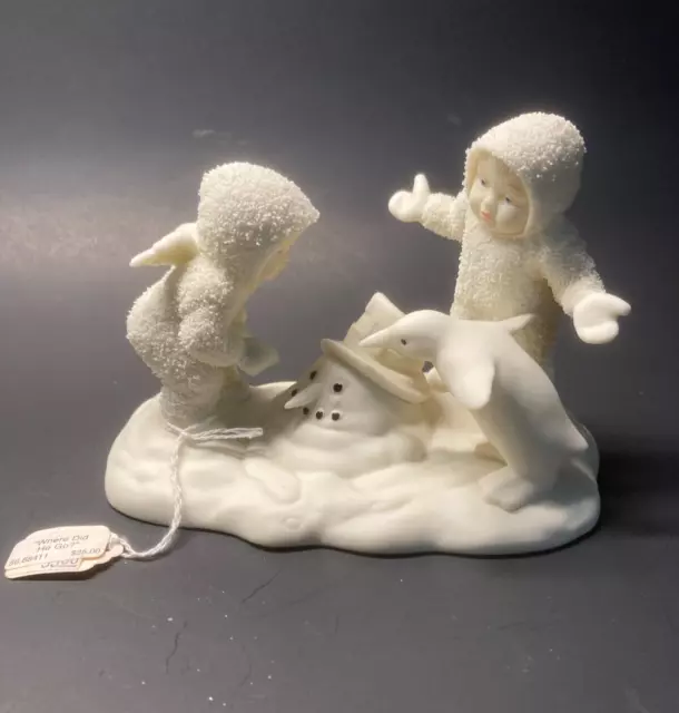 Dept 56 Snowbabies 1993 "Where Did He Go"  Melting Snowman (NO BOX)