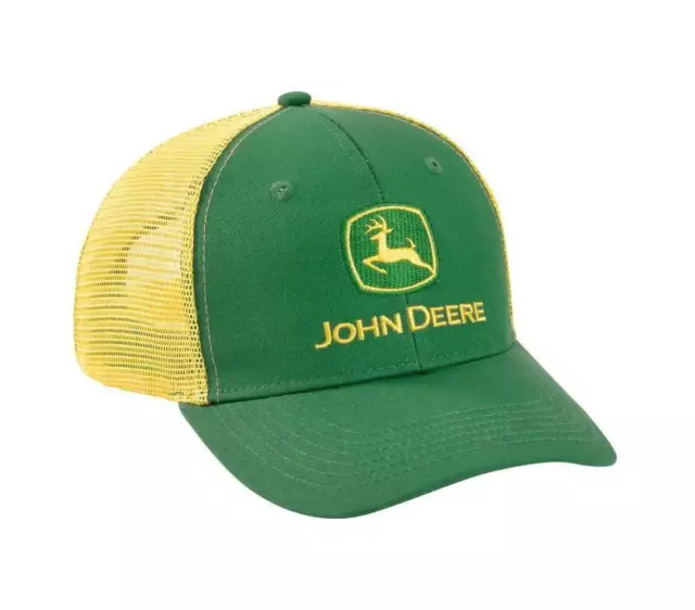 LP69229 John Deere Licensed Green / Yellow Mesh Hat / Cap