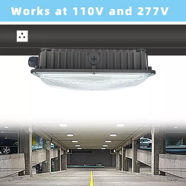 LED Canopy Light 70W 45Watt Weatherproof for Parking Lot Corridor Street Garage 3