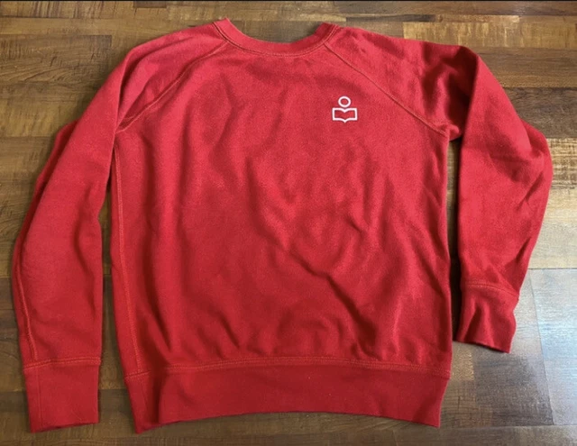 Sweat-shirt Isabel Marant Rouge Avec Logo Blanc - Taille XS - Coton - Neuf Avec étiquettes