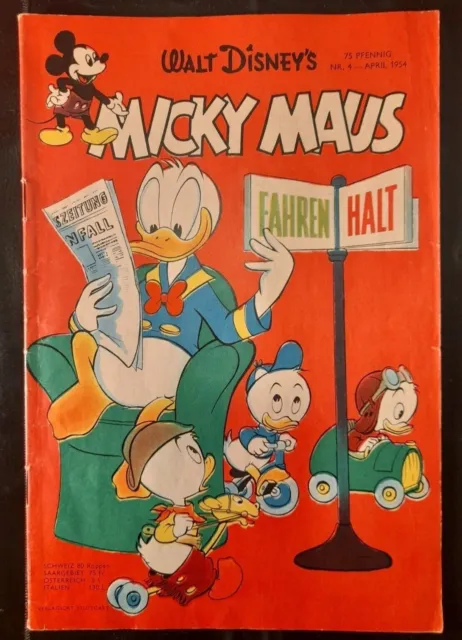 Walt Disney Micky Maus Heft Nr.4 1954 Ehapa Verlag