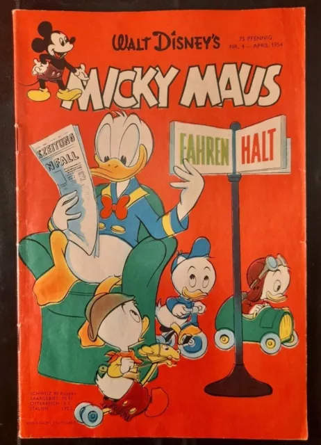 Walt Disney Micky Maus Heft Nr.4 1954 Ehapa Verlag