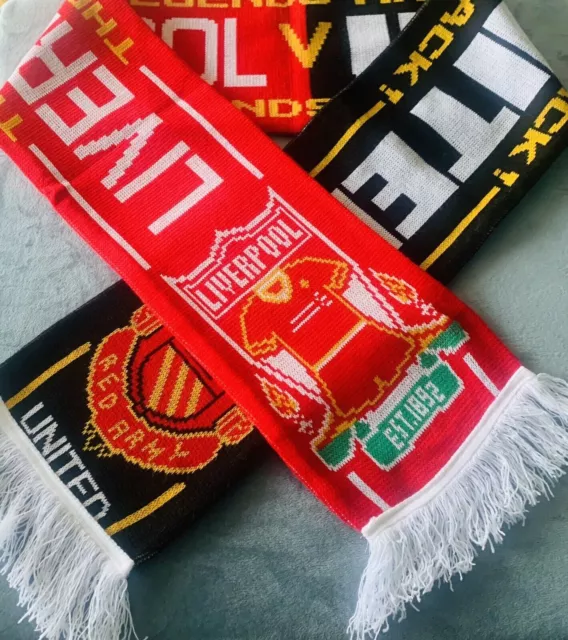 Liverpool V Manchester United Football Scarfs For Mens/Women/Kids/Boys Brand New