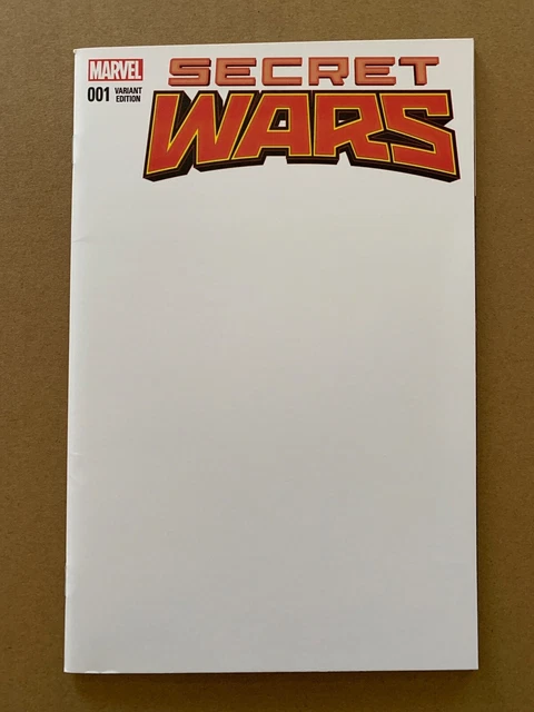 Secret Wars (2015) #1 Blank "Sketch" Variant Cover Vf/Nm 1St Printing Marvel