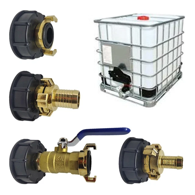Spray Water Aansluiting Dubbele Tap IBC Tank Adapter S60X6 1/2 Tuin Slang Kraan Watertank Vervanging Connector Tuin Irrigatie Accessoires