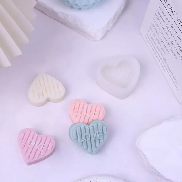 DIY Love Epoxy Mold 3D Heart Bath Soap Fondant Chocolate Decor Cake Craft G4M1