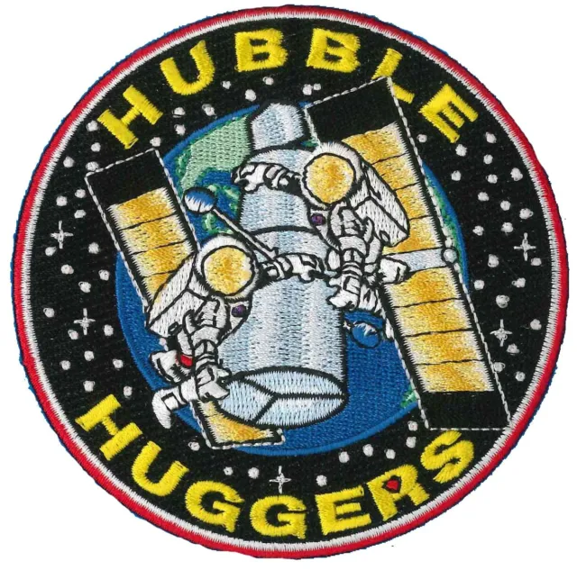 NASA Patch vtg Hubble HUGGERS Space Telescope HST Servicing MISSION - 4 inch