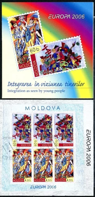 Cuaderno de marca de Moldavia MH 10 sellado Cept 2006 #IN967