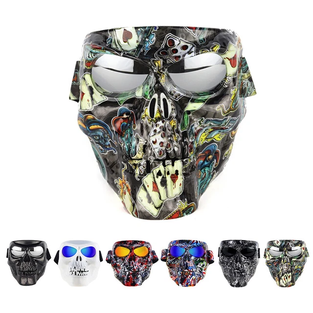 Occhiali Motocross Teschio MX ATV Sporcizia Bici da Equitazione Antivento Occhiali Uomo
