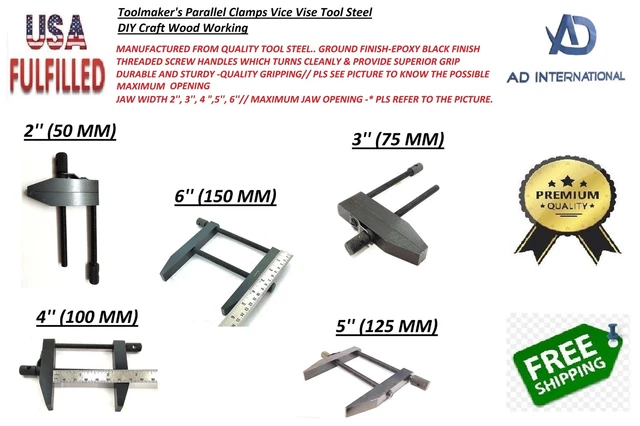 Toolmaker's Parallel Clamps Vice Vise Tool Steel DIY Craft - Ship From USA