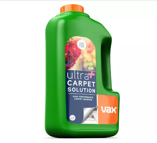 Carpet Cleaner Vax Ultra Plus Solution Shampoo Fluid Remove Stains Rose 1.5L, UK