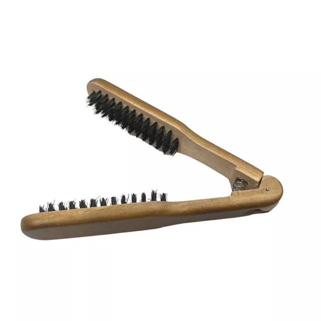 Professional Hairdressing Comb Double Brushes Wooden Anti Static Hair StraFE